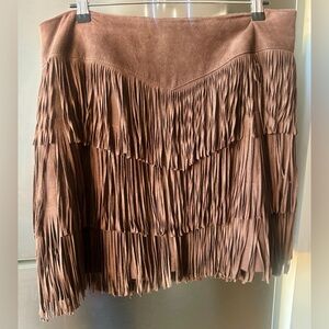 Stetson Brown Fringe Skirt